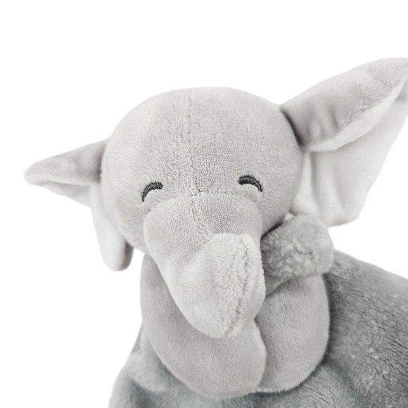 Carters Elephant Plush Lovey Gray Satin Edge and Back Security Blaket 2020 - Picture 3 of 10